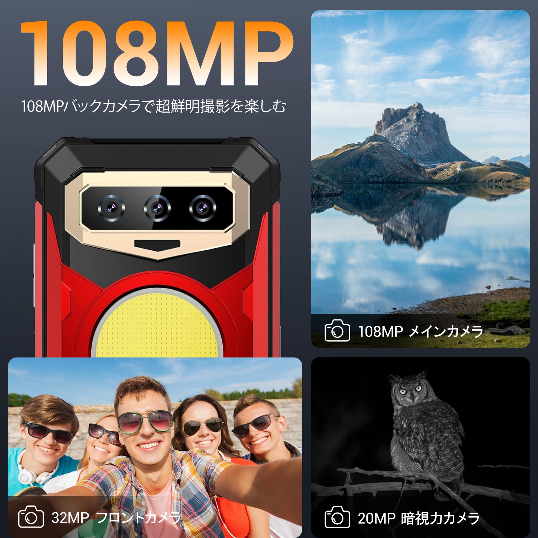 Amazon | FOSSIBOT F102 SIMフリー スマホ 本体 20GB RAM+256GB ROM